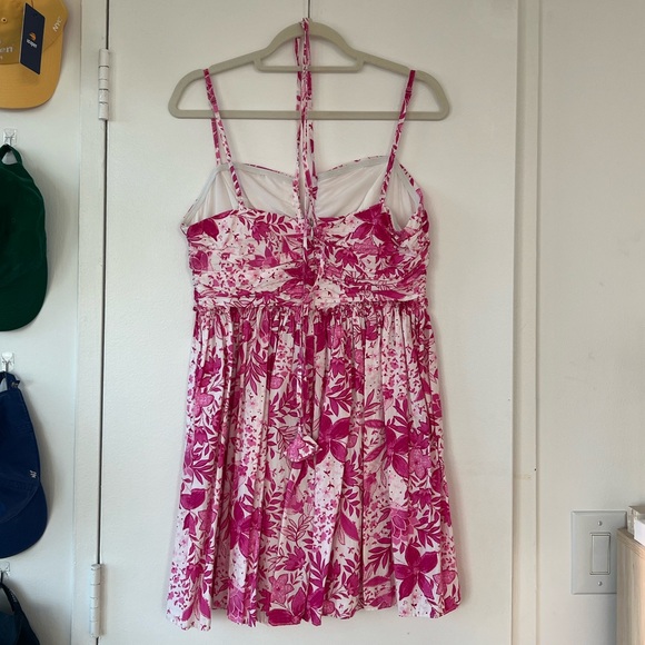 AQUA Floral Print Halter Mini Dress - Picture 8 of 11